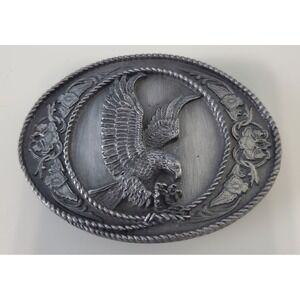 SISKIYOU BUCKLE CO.  Flying Eagle Belt Buckle 1991 USA Pewter Outdoors